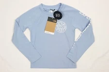 The North Face Girls Amphibious Long Sleeve Sun Tee Steel Blue Graphic
