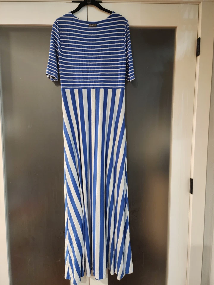 Matilda Jane The Road Ahead 条纹长裙 M 码女式弹力 — 第 3/4 张图片