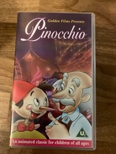 Pinocchio animated adventure VHS video cassette