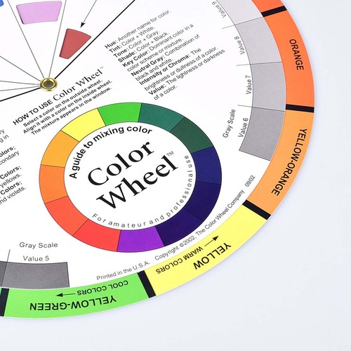 Artists Colour Wheel Mixing Colour Guide 23cm Diameter Artist Colour Wheels Nail - Picture 4 of 11