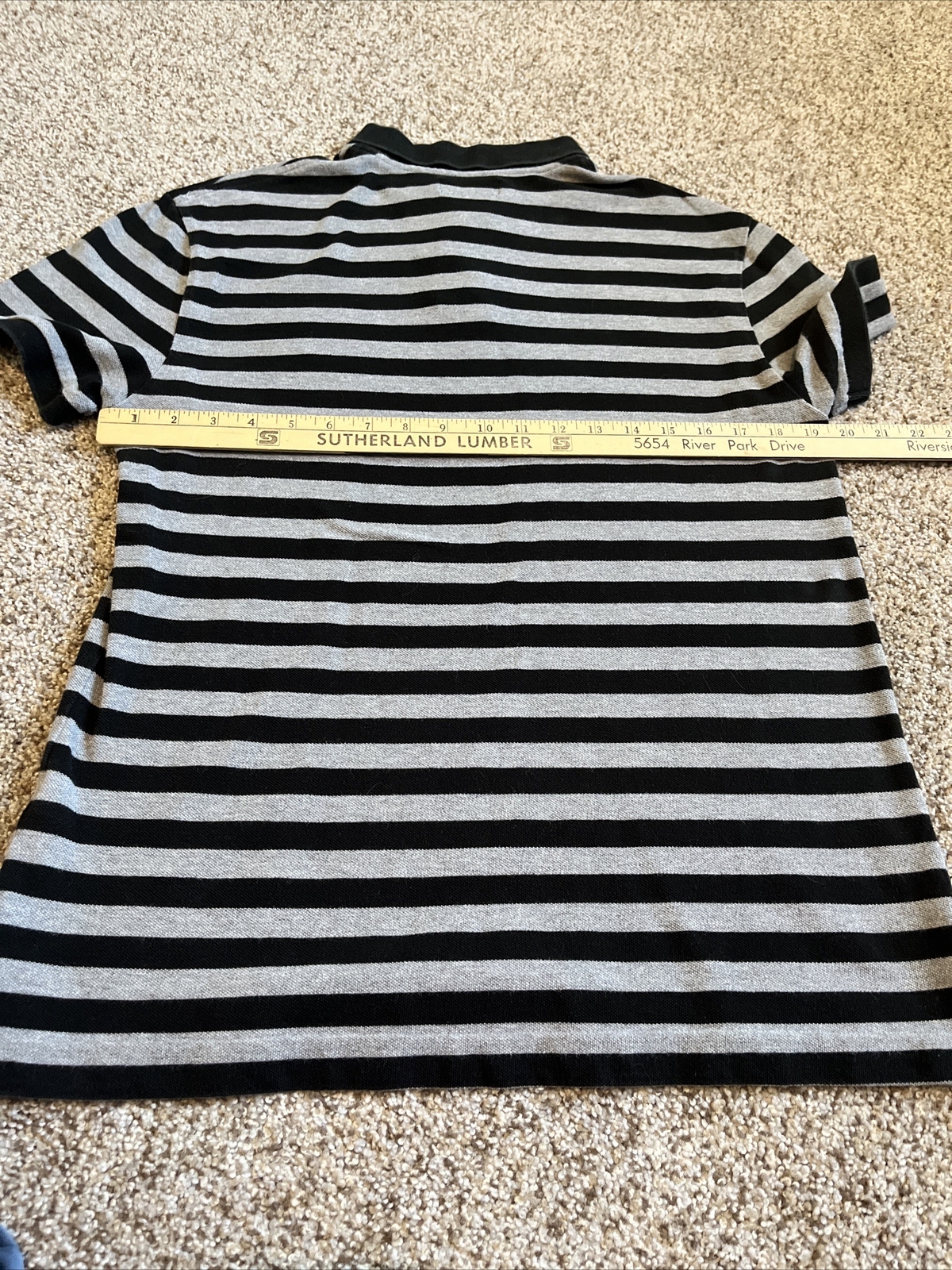 Polo Jeans Co. Ralph Lauren Rugby Polo Shirt Black Gray Size M - View 7