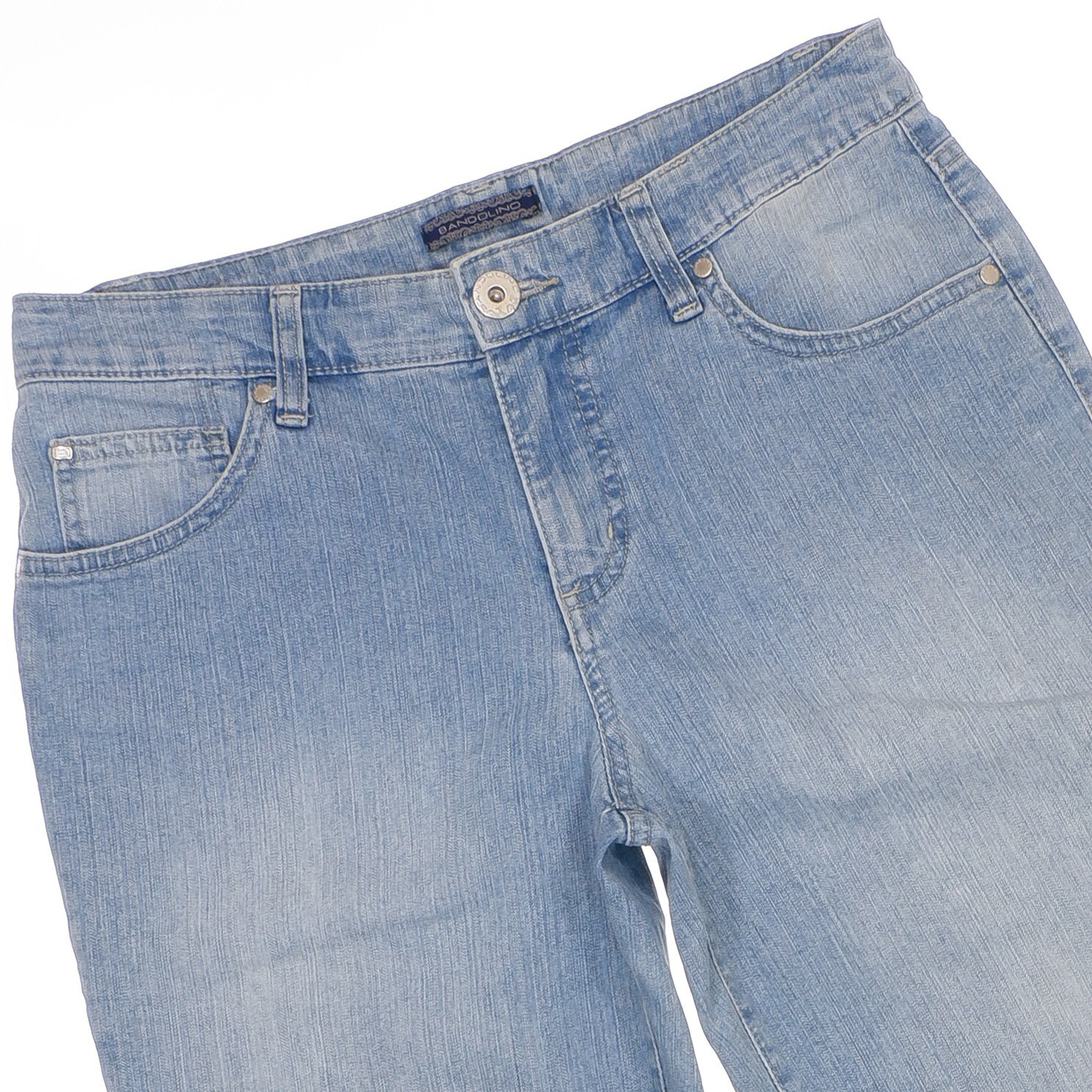 Bandolino Mandie Capri Jeans 6 Cuff Blue Denim Womens Measures 31 x 19.5 thumbnail 7