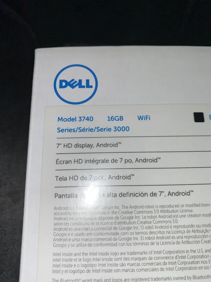 NEW Dell Venue 7 16GB, Wi-Fi, HD 7in DISPLAY model 3740 - Black - Image 3 of 4