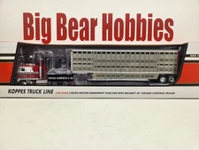 1/64 DCP/FG #60-1756 Koppes Truck Line Kenworth K100 W/Slat Side Cattle Pot