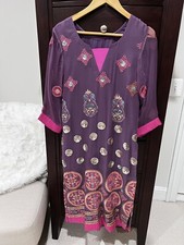 NEW Purple Party Wear Shalwar kameez Indian Pakistani Kurta
