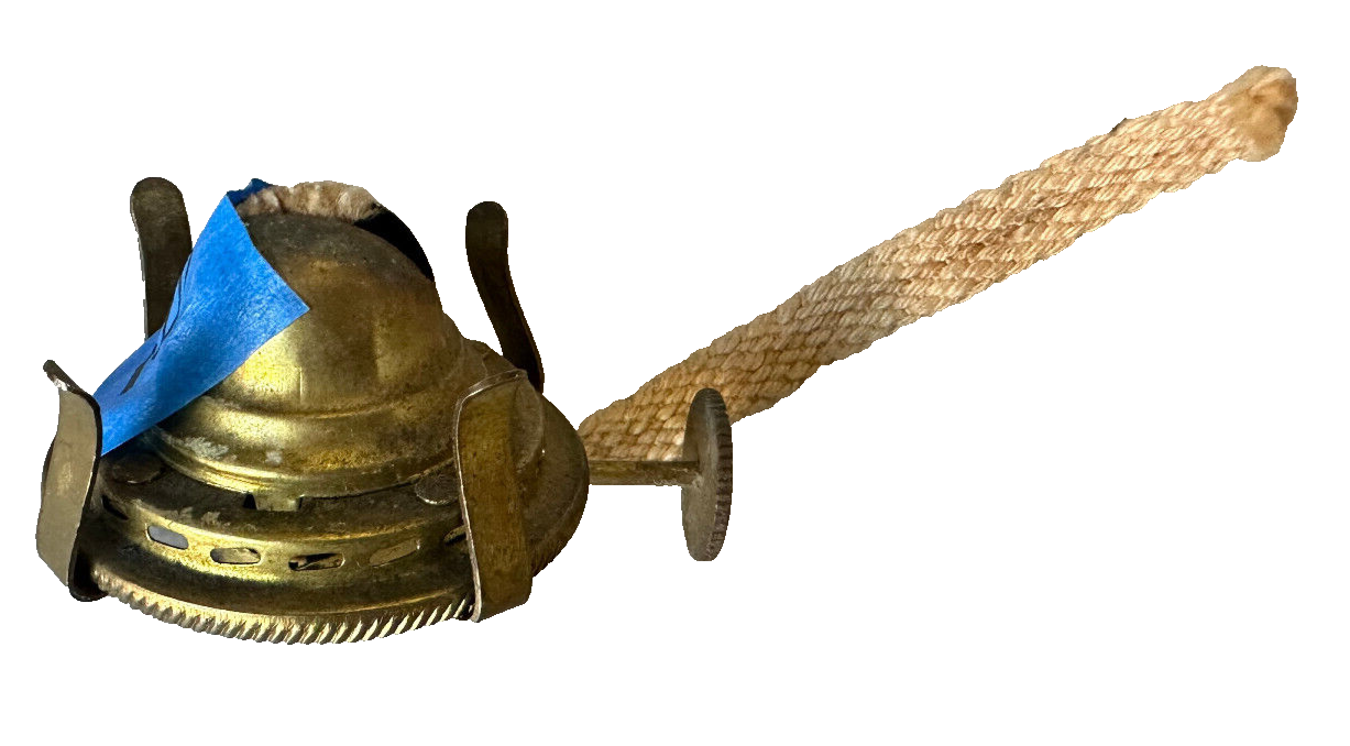 Vintage Lamp Part Brass Kerosene Gas Oil Burner Wick 1/4