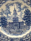 Wedgwood "Independence Hall Bicentennial Plate 7.75" Made In England Blue White — photo 4
