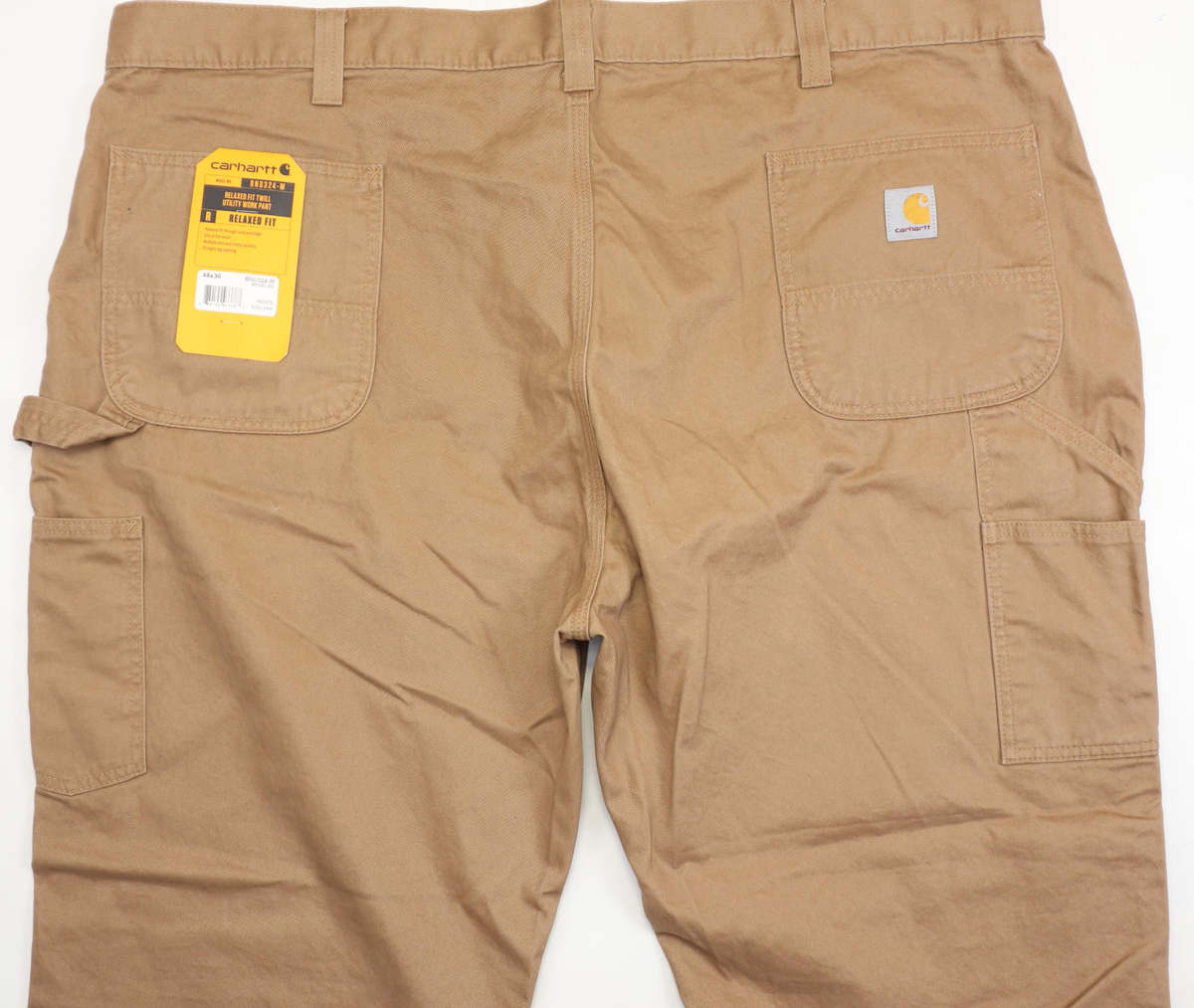 rie.s Carhartt Mens Relaxed Fit Twill Utility Work Pant Brown Sz 48x30