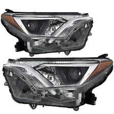 For 2016 2017 2018 Toyota RAV4 Chrome Headlights Amber Left+Right Corner Lamp