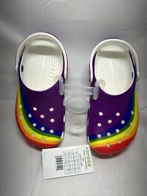 Lazada Rainbow Croc Sandals New Summer Trend Slip On Sandals Crocs