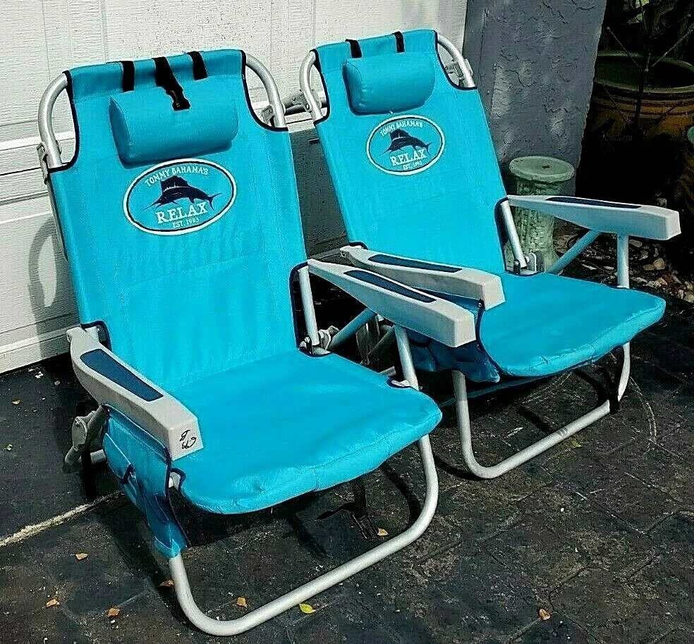 Pair Tommy Bahama Turquoise Relax Beach Chairs eBay