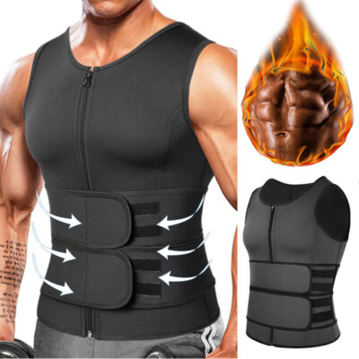 Herren Bauchweg Korsett Bodyshaper Abnehmen Unterhemd Muskelshirt Corsets Mieder
