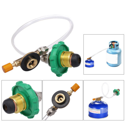 Outdoor Camping Propane Gas Refill Adapter Flat Cylinder Tank Coupler New V1F3