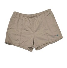 Vtg 90s Polo Ralph Lauren Prepster Chino Shorts Mens L Khaki Elastic Waist