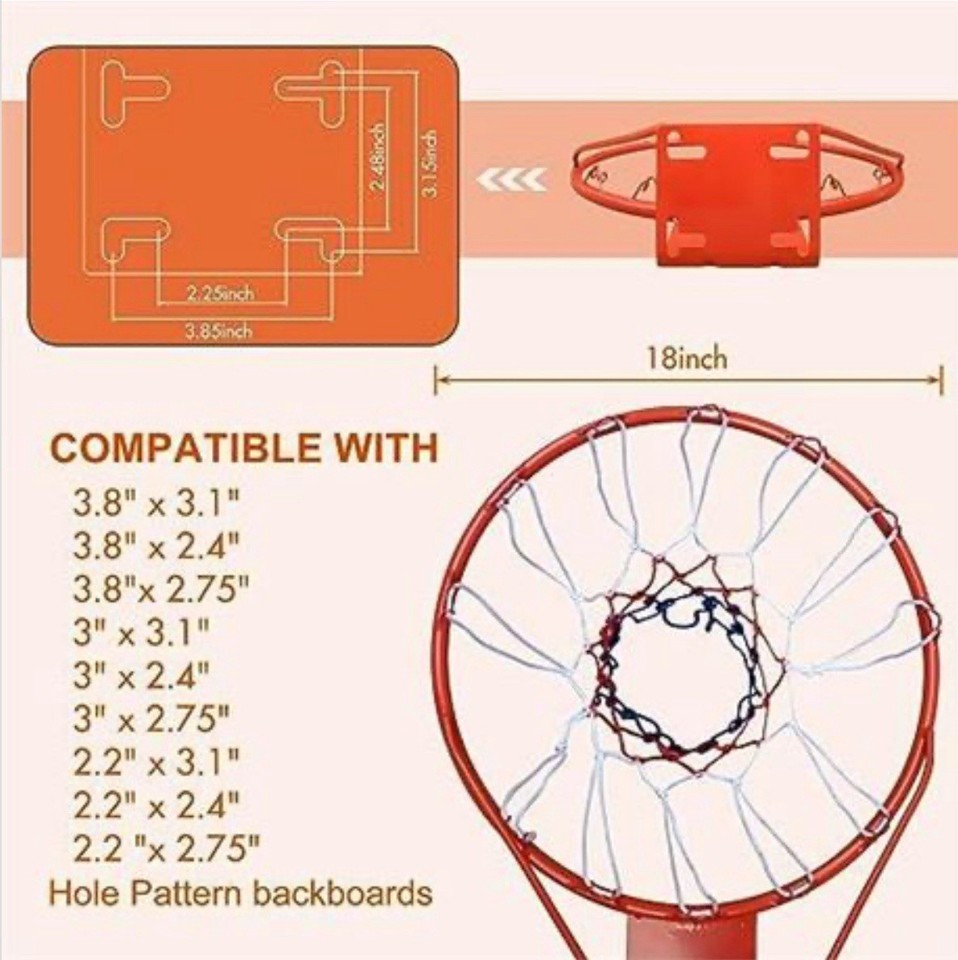 Basketball Rim Replacement Outdoor Heavy Duty 18