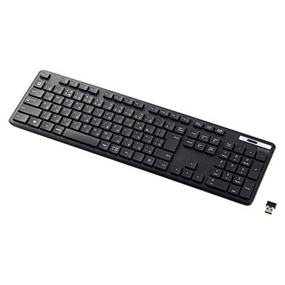 ELECOM Wireless Keyboard TK-FDM110TKBK Thin Membrane Antibacterial with Numeric