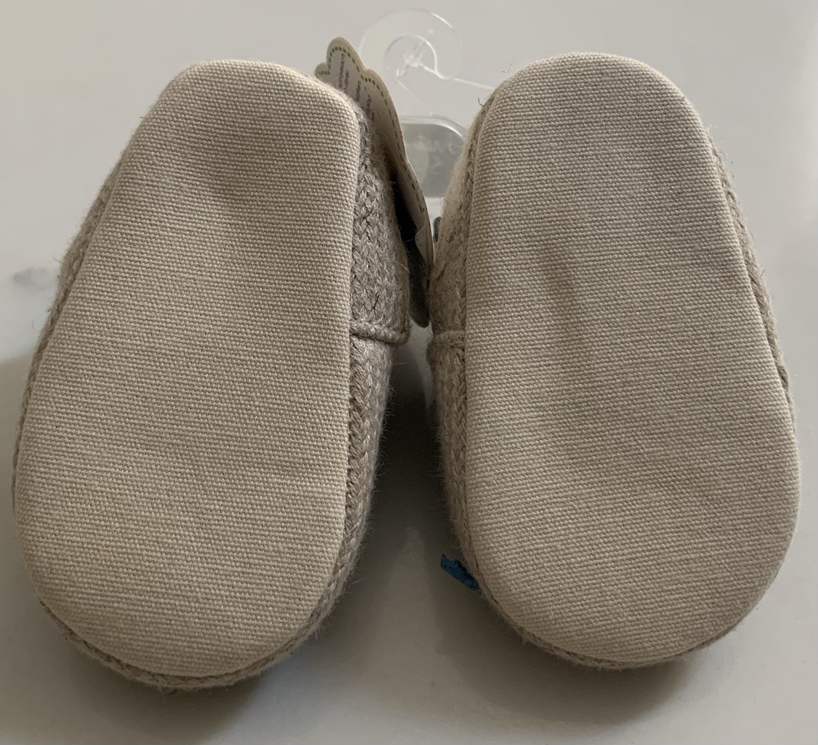 First Steps Baby Infant Canvas Crib Shoes Pre-walker Sandals Newborn - 3M Gray
