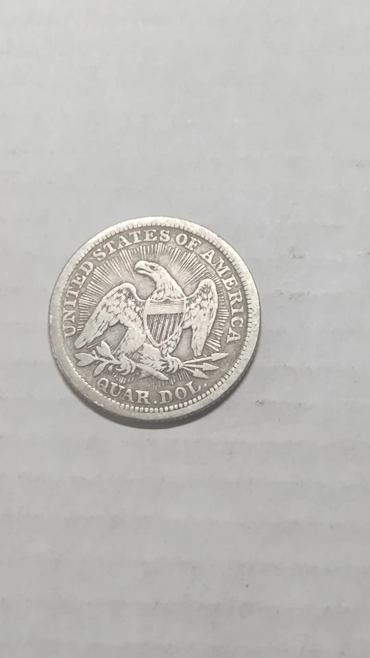 1853 Seated Liberty Quarter Arrows & Rays, XF Cond. But You Judge - Image 4 of 4