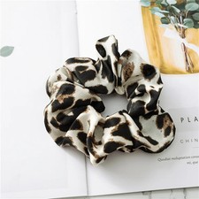 Soft Animal Leopard printing Hair Scrunchie Ponytail Loop Holder Stretchy Elasti