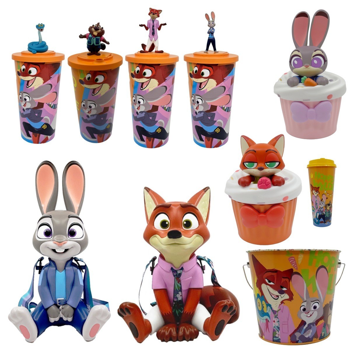 Zootopia 2 Movie Cup Topper Gary Judith Nick Model Popcorn Bucket