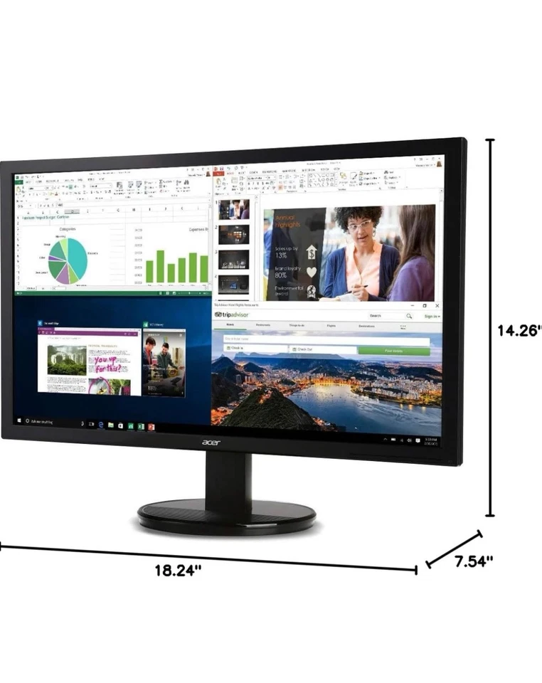 Acer K202HQL 19.5 inch Widescreen LCD LED Monitor - Image 4 of 4