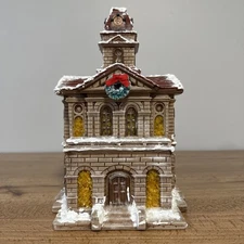 Byron Molds 1984 Christmas Village House - Ceramic Court House City Hall