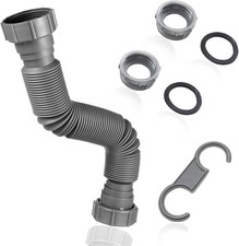 Flexible Waste Pipe, Universal Sink Drain Pipe Adjustable Drain Hose Swivelp
