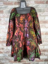 Farm Rio Wild Leopards Black Mini Dress Sz XS