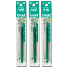 Pilot FriXion Ballpoint Pen Refill, 0.5mm, Green, LFBKRF12EFG 3-pack 