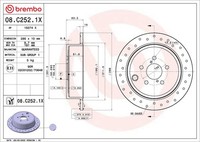 2X Bremsscheibe Xtra Line - Xtra Brembo 08.C252.1X FüR Toyota GT 86 ZN6AC_ ZN6K