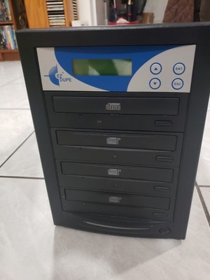 EZ Dupe CD- ROM Duplicator 4 Tray 1 Master, 3 Bay P743 As Is Read