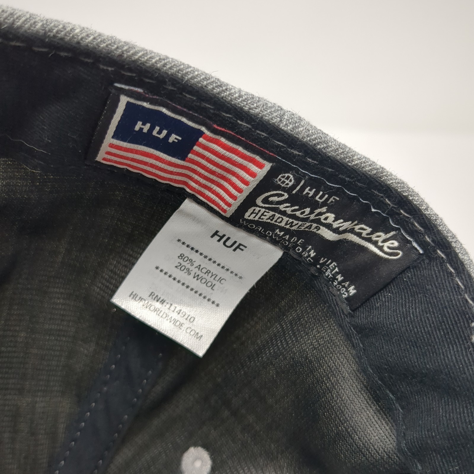 HUF Patch Snapback Hat Gray One Size Adjustable S… - image 9