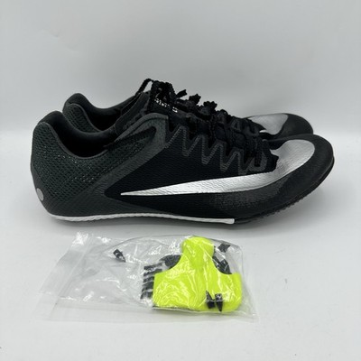 Nike Zoom Rival Sprint Track Shoes Spikes Men s Size 10 Black Silver DC8753-001