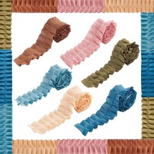 6 Rolls Ruffled Bulletin Board Border for Classroom Decor Boho Burlap Bulleti...