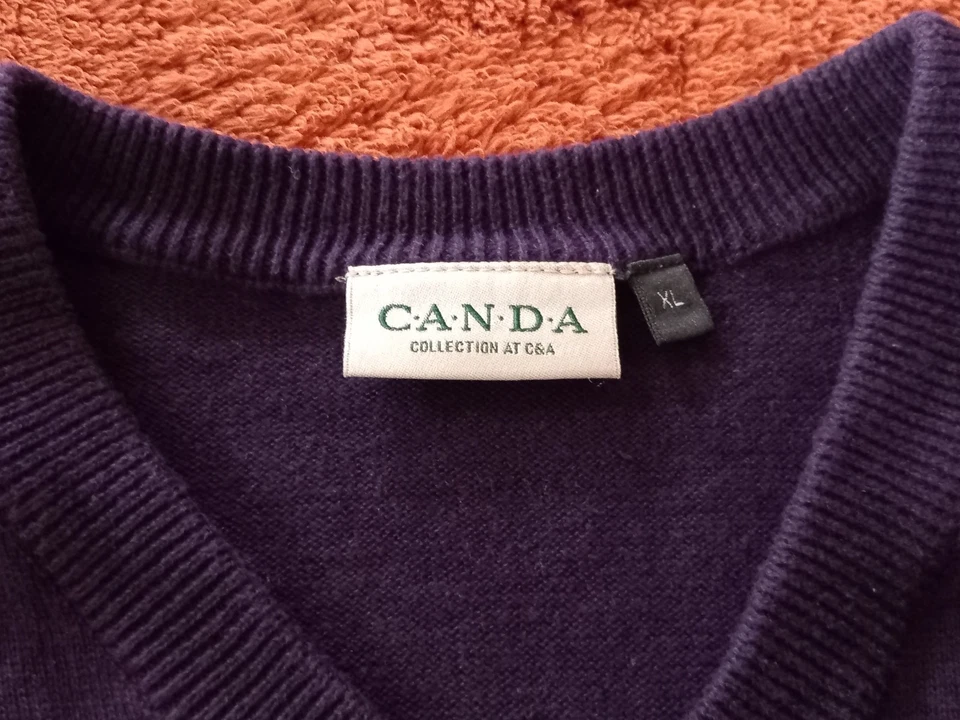 Herren Pullunder, Größe XL, lila, ärmellos - Bild 2 von 3