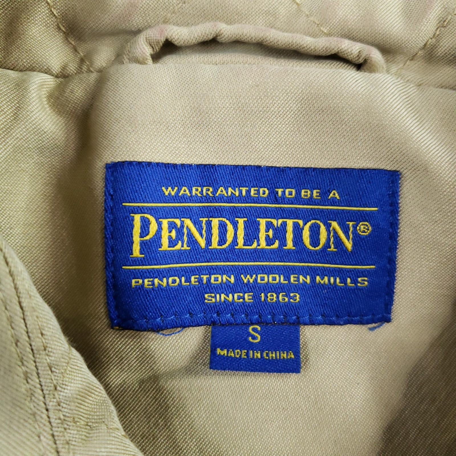 Pendleton Jacket Womens Small Tan Khaki Trench Co… - image 5