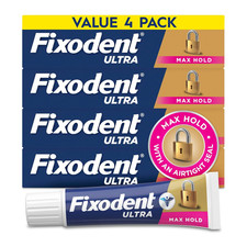 Fixodent Ultra Max Hold Secure Denture Adhesive Cream for Full and Partial Dentu