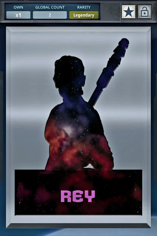 Topps Star Wars Digital Card Trader Legendary 2016 TFA: Die Cut Silver REY 2cc - Image 2 of 4