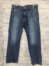 Levis 569 Mens 38x34 Jeans Straight Legs Loose Fit Blue
