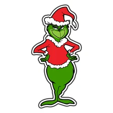 The Grinch #1 Christmas Sticker Waterproof Vinyl Decal Die-Cut Laptop Car