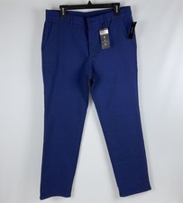 Alfani Men's Regular-Fit Stretch Pleated Pants in Blazing Navy-32x30