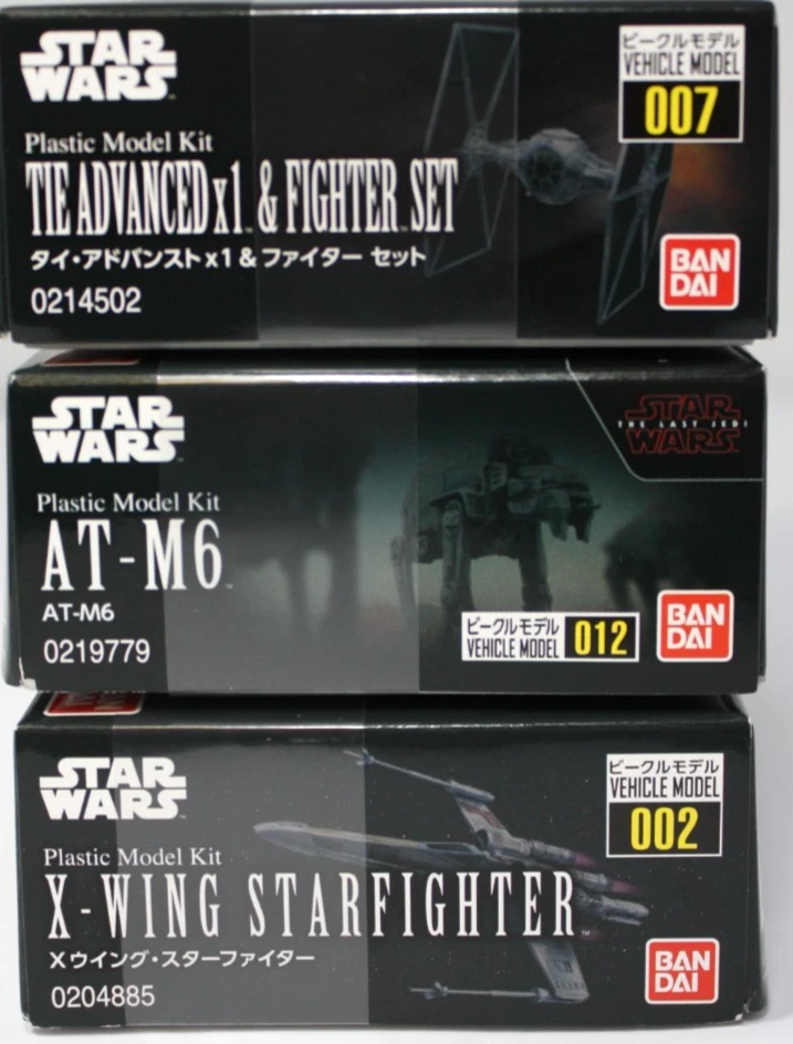 Star Wars X-Wing Starfighter 002 AT-M6 012 Tie Advanced x1 & Fighter 007 BANDAI - Image 4 of 4