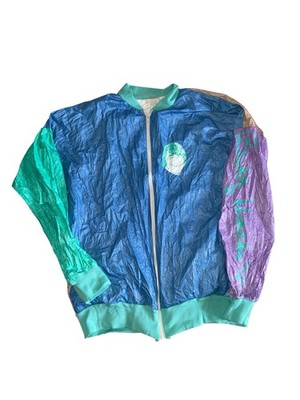 Buddy Hackett/Mark Twain Pro-Motion Tyvek Zip Paper Jacket Windbreaker LG RARE