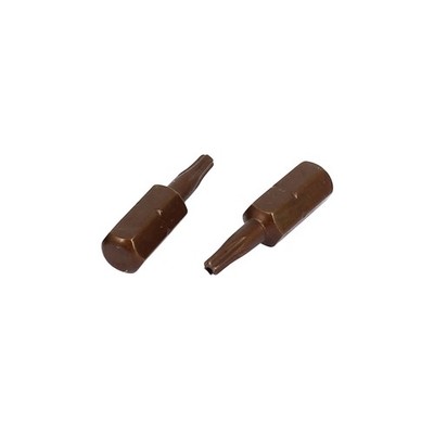25mm Length 1/4''Hex Shank Magnetic T10 Torx Security Screwdriver Bits 12Pcs