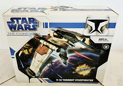 REPUBLIC V-19 TORRENT STARFIGHTER Star Wars CLONE Wars 2008 New MISB