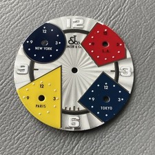 Jacob & Co Watch Dial Five Time Zone 33.9mm NOS  Grey/silver