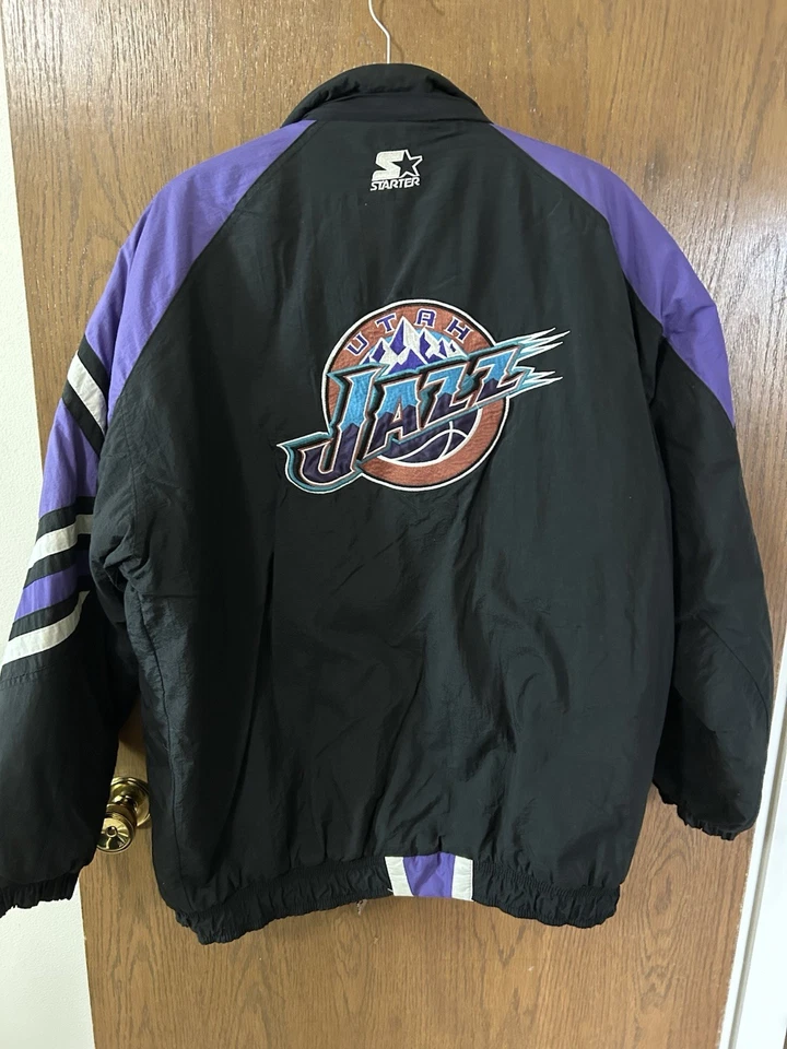 Utah Jazz Basketball Coat ,leather Hat,and 3 Jazz Towels - Image 4 of 4
