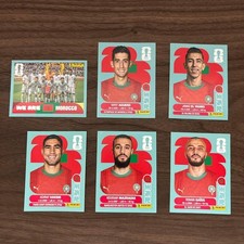 FIFA Panini World Cup Morocco Card Set Of 6 Pieces World Soccer Football Limited
