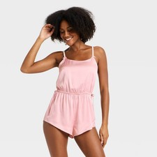 Women's Luxury Collection Satin Romper - Auden Pink S