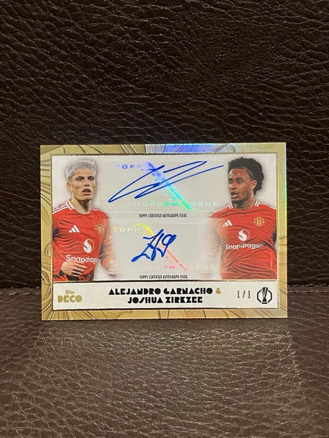 Alejandro Garnacho & Joshua Zirkzee Dual Auto 1/1 - Topps Deco